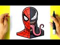 How to draw spiderman vs venom step by step
