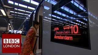 The first ever London to Amsterdam service leaves St Pancras – BBC London News