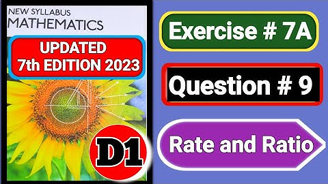 D1 ex 7A q9 || d1 math exercise 7A question 9 ||d1 7A q9 || NSM || Oxford Maths updated 7th EDITION