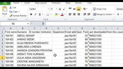 Download Nilai Moodle Menjadi Nilai Excel