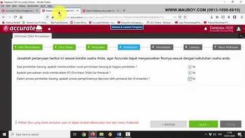 Tahap 1 Membuat Database Accurate Online Tahun 2020