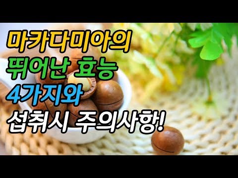 마카다미아가 이런 효능이 있다는 사실 아셨나요?