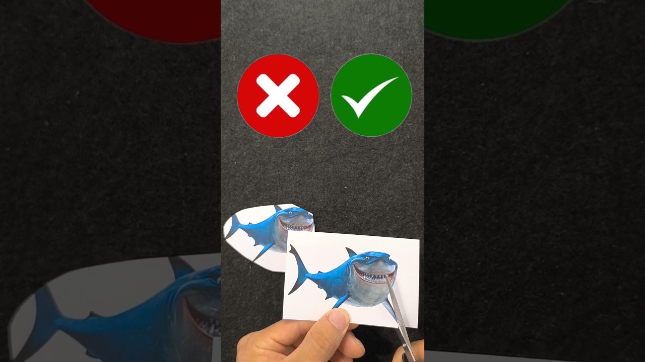 Perfect Bugor Cut! 🦈✂️Rough vs. Flawless Curves#nemo #diy #craft #shorts