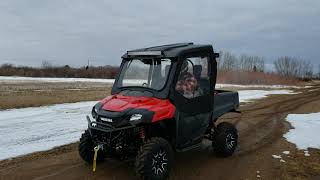 2021 honda pioneer 700 with honda accessories.  glass windshield screenshot 5