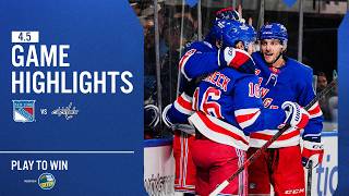Information GAME HIGHLIGHTS | 2025-26: New York Rangers vs Washington Capitals (4/5/26) News