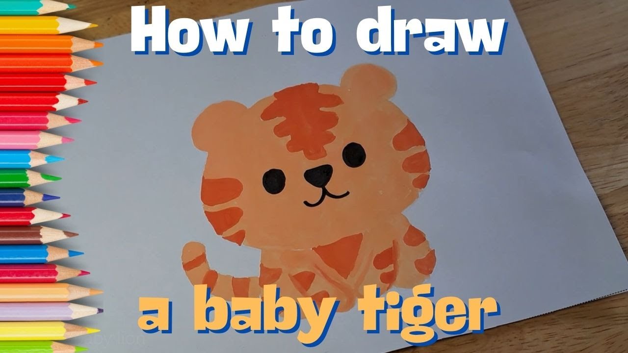 How to draw a baby tiger | Easy drawing| Step by Step drawing - YouTube