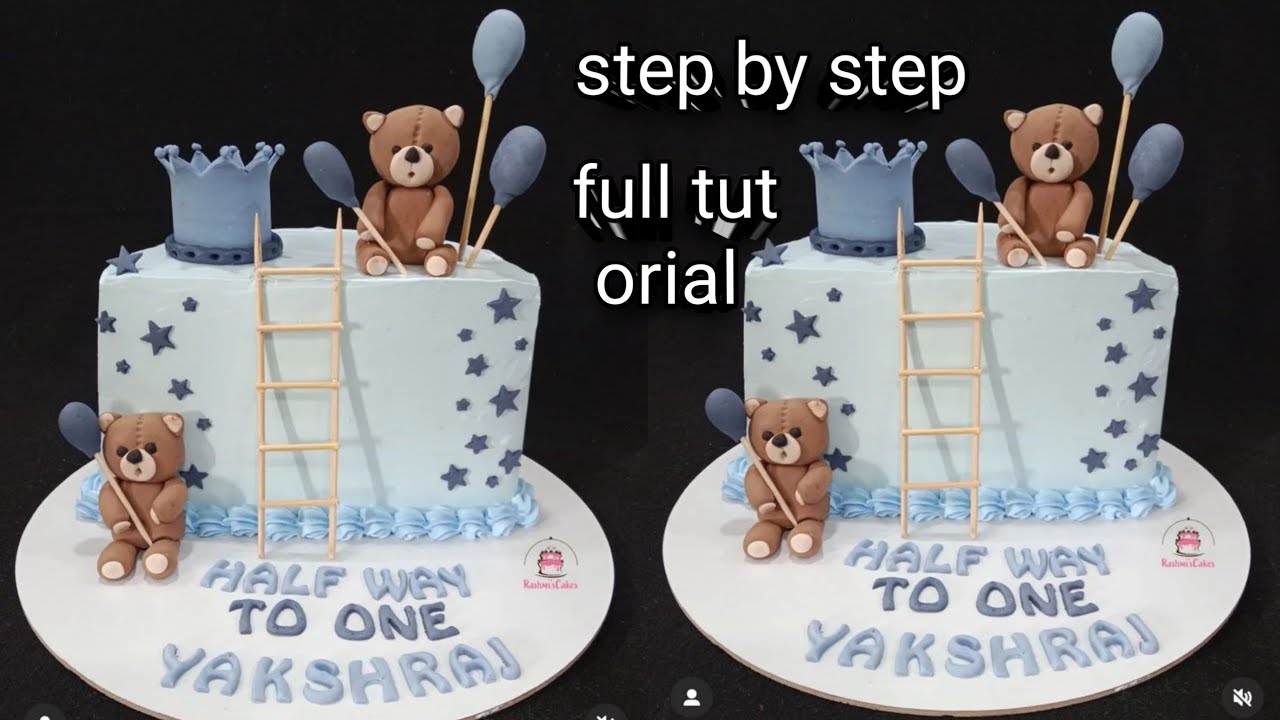 Half Year Birthday Cake | How To Make A Half Birthday Crown Cake | Pardeep Cakes