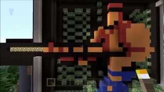 Minecraft Contra Pixel Art With Piston Animated Laser Sorry Rifle