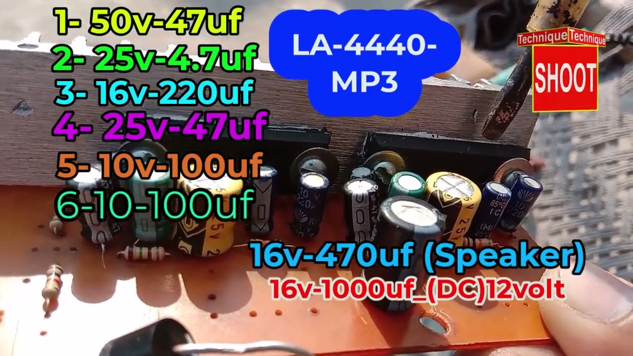Sound problem connection-LA4440-mp3-12volt DC #amplifier by Technique Shoot channel video2025