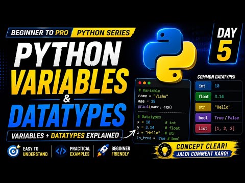 Variables & Data Types in Python 📊 Complete Guide | Day 5