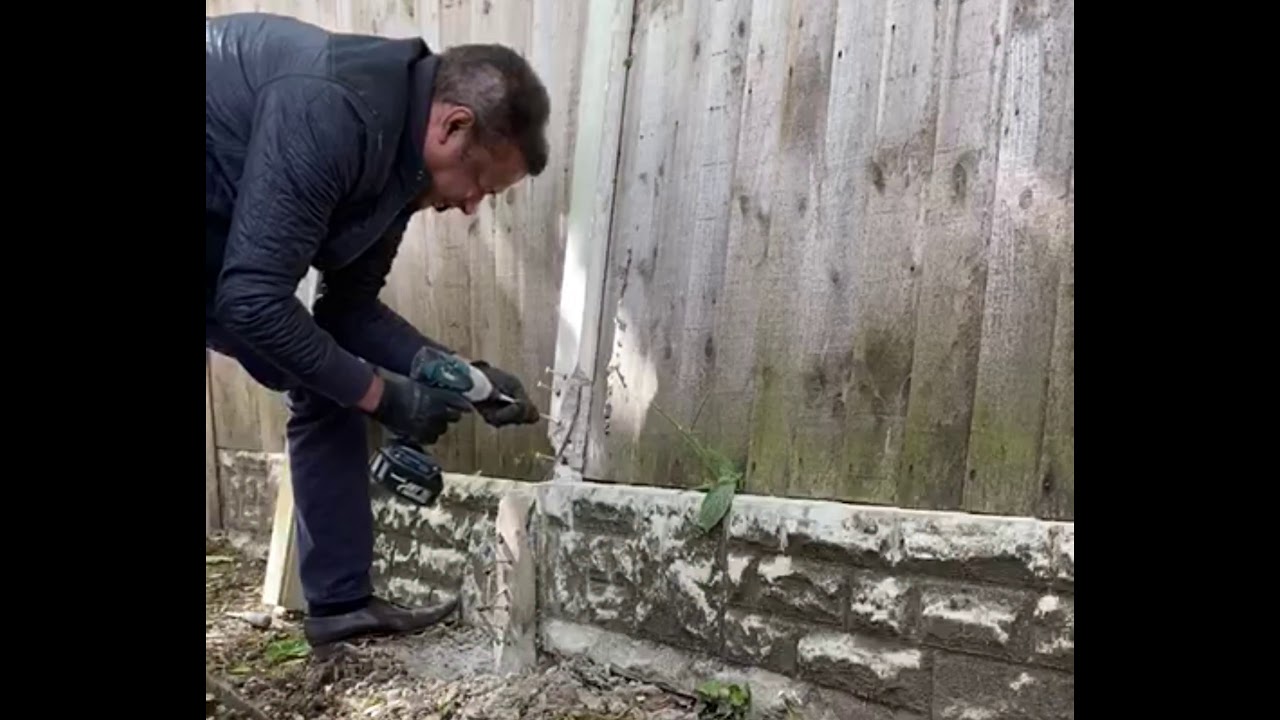 COVID19 project How to fix a damaged fence post YouTube