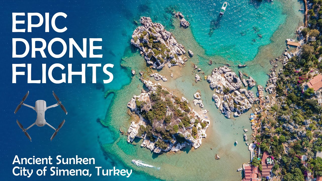 Epic Drone Flights - Ancient Sunken City of Simena, Turkey