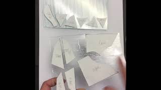 Gluing Stained Glass Pattern Pieces using Rubber Cement