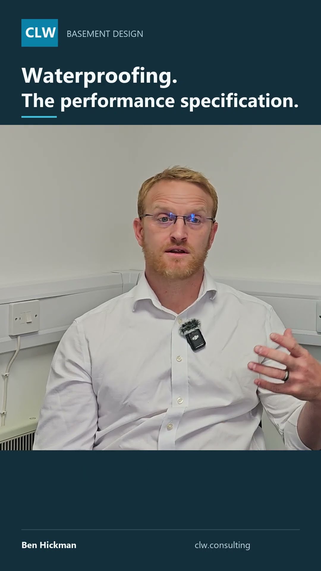 Ben Hickman, CLW: What is a Waterproofing Performance Specification?