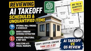 Reviewing AI chatGPT Takeoff: Wall Finishes, Schedules, Missing Items & Drawing Markups