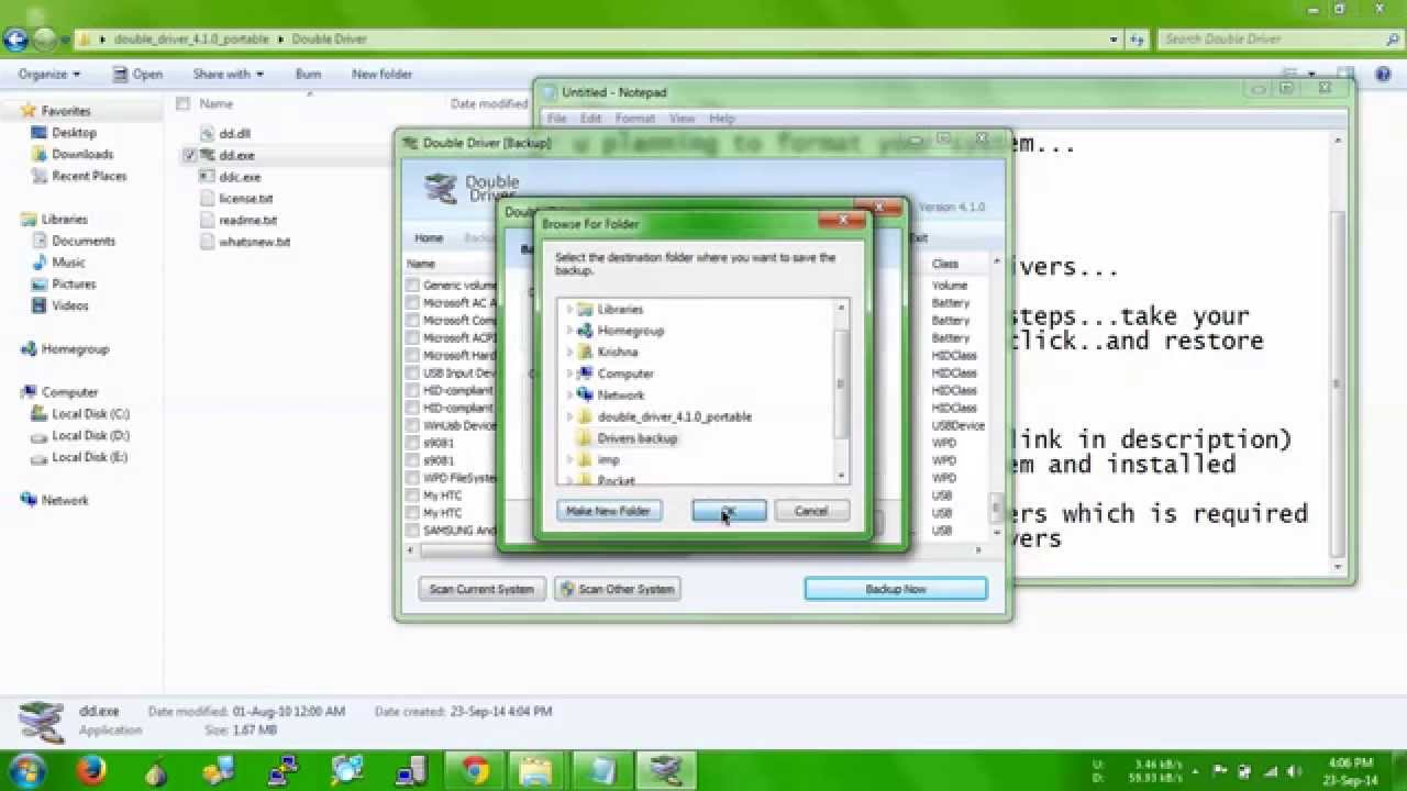 Backup system drivers