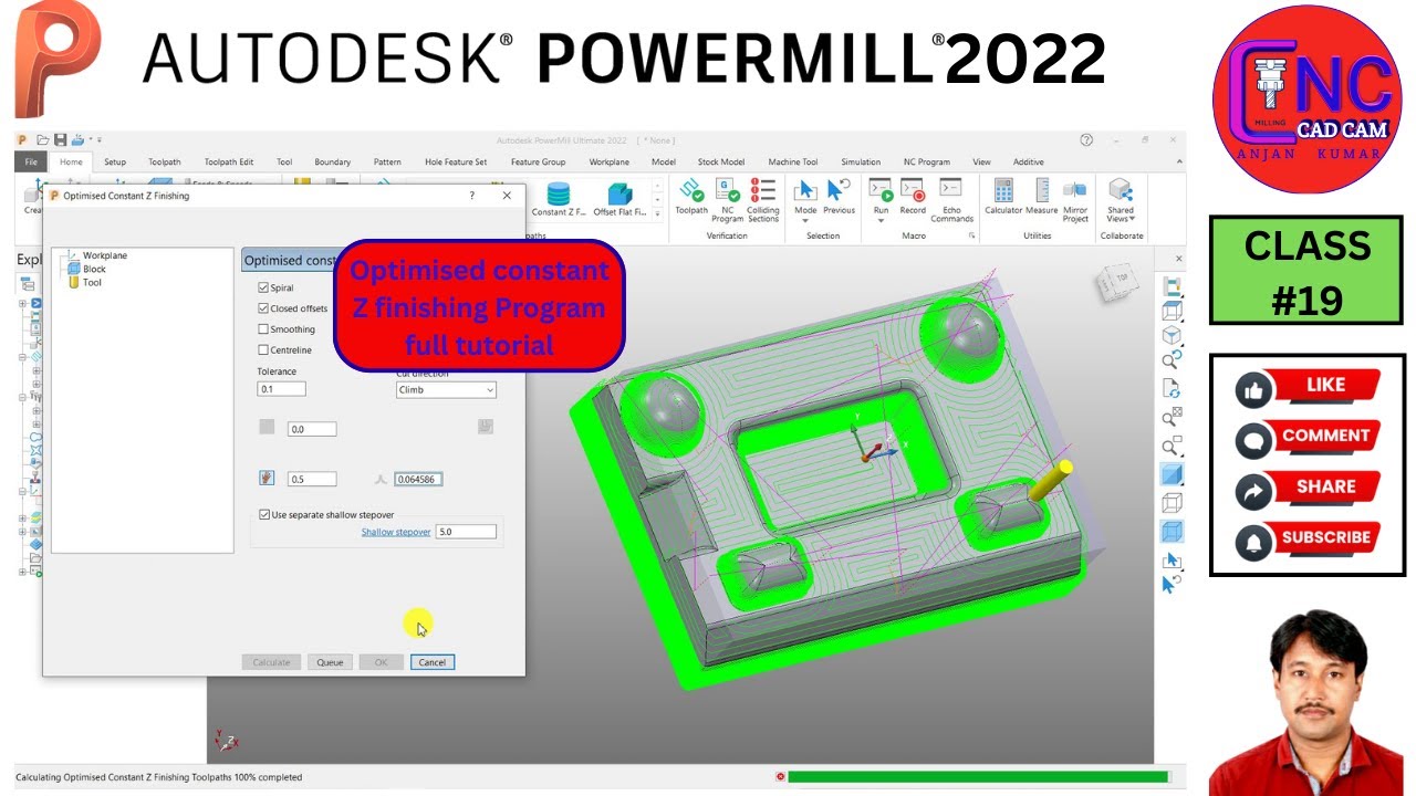 #19 Autodesk powermill 2022 class 19 | powermill2022 