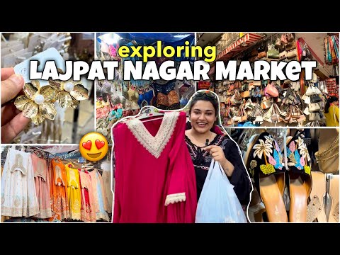     Exploring Lajpat Nagar Market 🛍️ Clothes, Footwear, Jewellery and Street Food 😍 