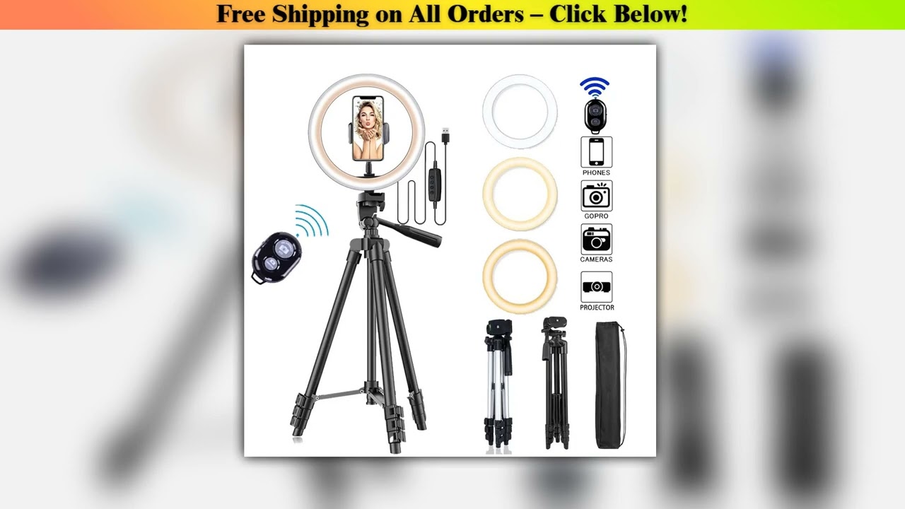 26cm Photo Ringlight Led Selfie Ring Light Phone Remote Control Lamp Photography Lighting With