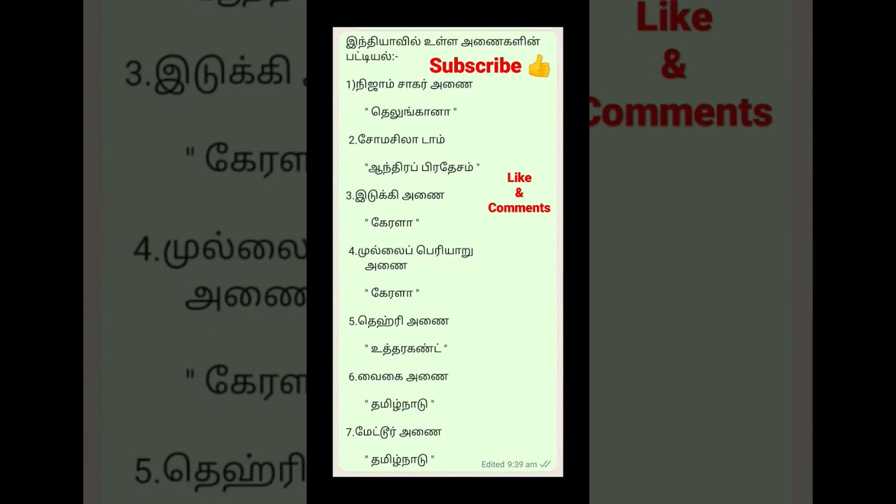 இந்தியாவில் உள்ள அணைகள்