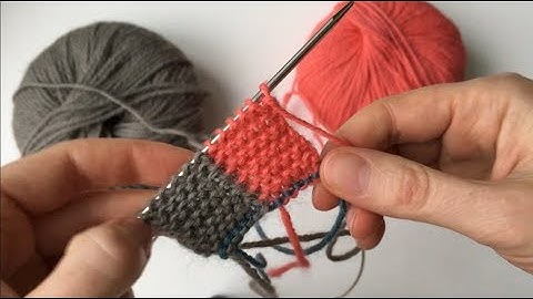 Colour blocking in garter stitch: vertical join