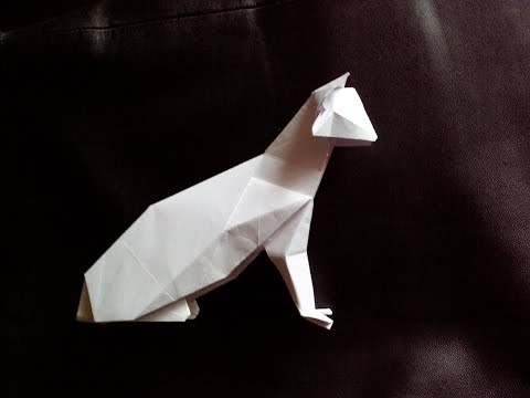 Оригами кот сложный схема
