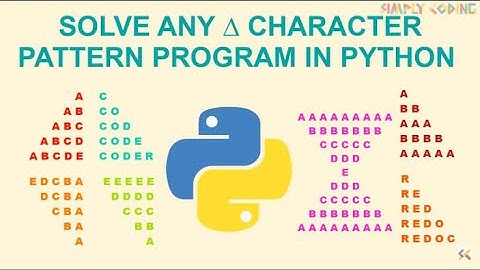 Alphabet Pattern | Pattern In Python | #python #learningpython