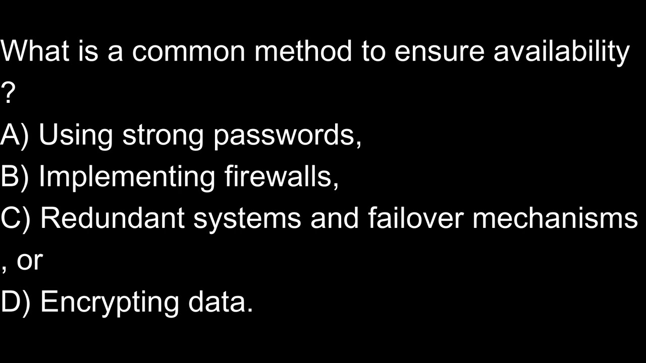 CIA Triad Quiz - 10 Questions and Answers