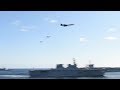 B-1 Bombers &amp; F-18s Low-level Flyover – 3-Carrier US/Japan/Korea JOINT SHOW OF FORCE