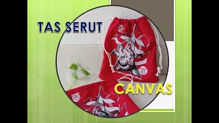 Membuat pouch serut Bahan canvas dompet serut Hari kemerdekaan