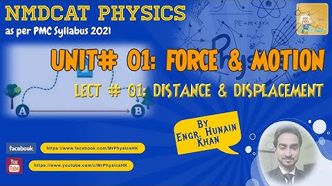Unit #1 - Force & Motion || Lecture #01 - Distance & Displacement || MDCAT