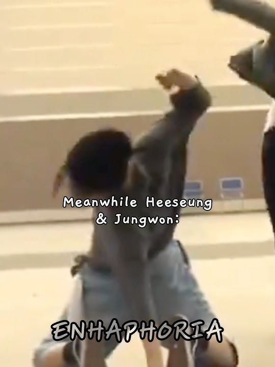 other members dancing normally, meanwhile Heeseung & Jungwon: #enhypen #enhypenmembers #kpop