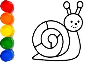 Snail Drawing, Painting And Coloring | Snail Drawing Easy | Draw Smart