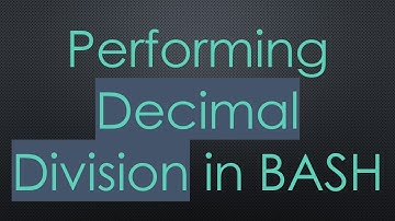 Performing Decimal Division in BASH