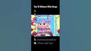 Thumbnail of Top 10 Hatsune Miku Songs (Again) #hatsunemiku #vocaloid #virtualsinger #projectsekai #pjsk