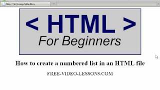 How to create a numbered list in an HTML page