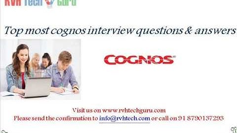 Top most Cognos interview questions and answers