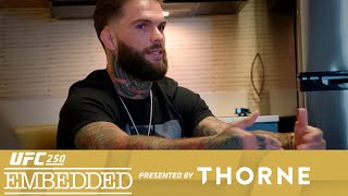 At the pi, raphael assuncao facetimes his family and amanda nunes
trains. felicia spencer, sean o’malley eddie wineland talk to
reporters remotely. chase...