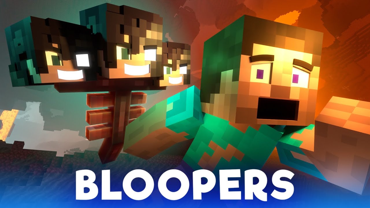 ⁣Nether War: BLOOPERS - Alex and Steve Life (Minecraft Animation)