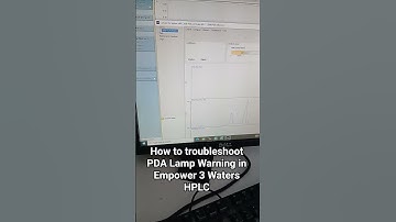 How to fix PDA Lamp Warning issue #hplc #chromatography #pda #lamp #warning