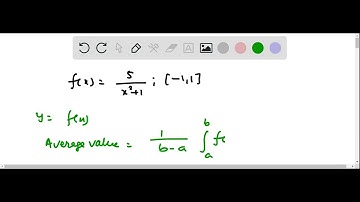 Find the average value of the following function over the given interval: [-1,1] The average value …