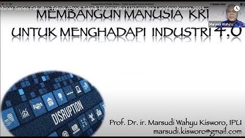 Webinar Series Fakultas Teknik (Prodi Teknik Informatika) Universitas Langlangbuana 2021