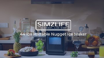 Simzlife 44 lbs Nugget Ice Maker | 7 Minute Nugget Ice, Every Time