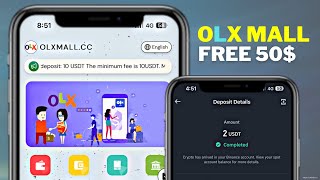 OLX Mall | Free 50 Usdt Instant Withdraw | Best Usdt Earning App 2023 | Usdt Grabbing Site