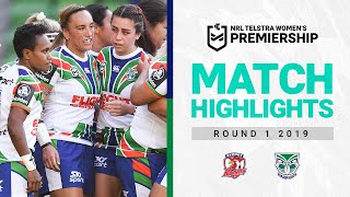 Roosters v Warriors | Match Highlights | Telstra Women's Premiership, Round 1, 2019 | NRLW
