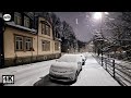 Snowy Winter Evening Walk in Helsinki, Finland 🌨☃️Charming wooden house area of Puu-Vallila