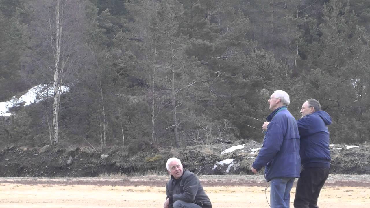 Control line model airplane flying - YouTube