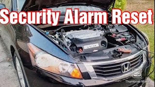 2010 Honda Accord Security Alarm Reset