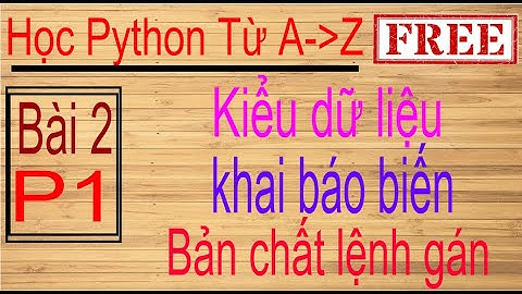 Lập trình Python | Bài 2 (p1): Kiểu dữ liệu, khai báo biến và bản chất lệnh gán biến đến giá trị