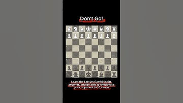 Learn the Latvian Gambit in 60 seconds! 10 move checkmate! #chess #chesstrap #chessstrategy